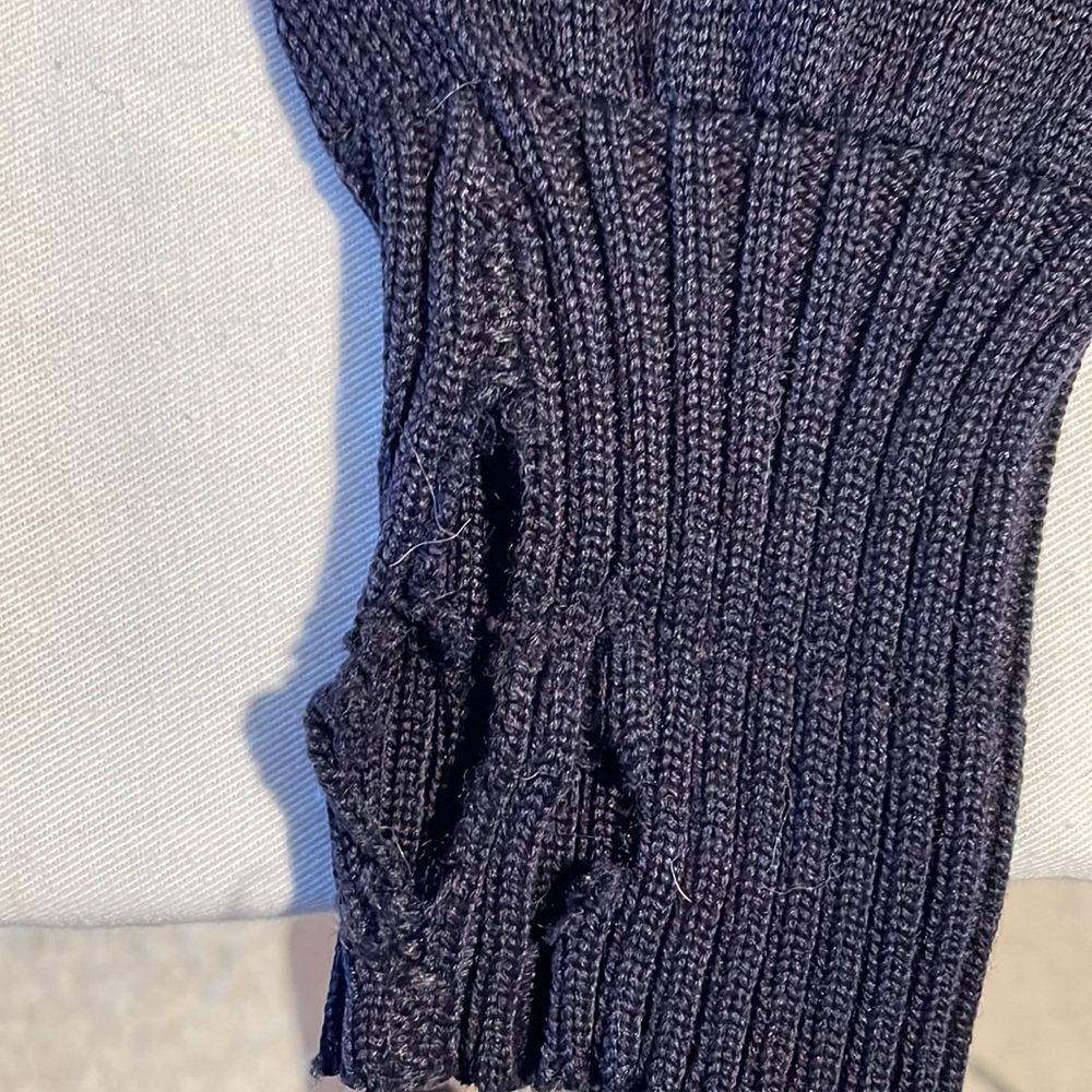 Vintage 1940s High School Letter Sweater Leather elbow patches—Sz 38 - Picture 11 of 12